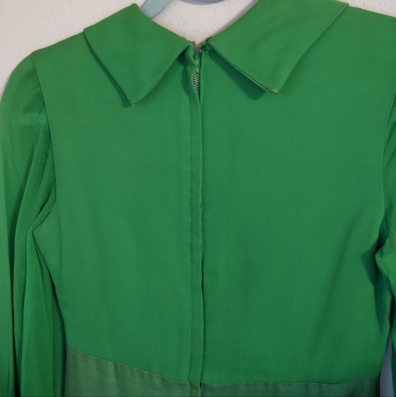 Rare True Vintage Green Dress - Picture 4 of 7